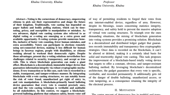 Design and Development of a Blockchain-based Electronic Voting System